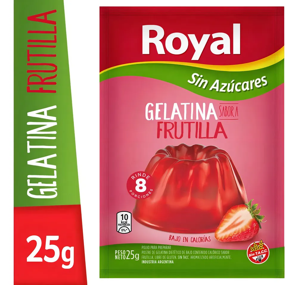 GELATINA ROYAL FRUTILLA SIN AZUCAR LIGHT 25G
