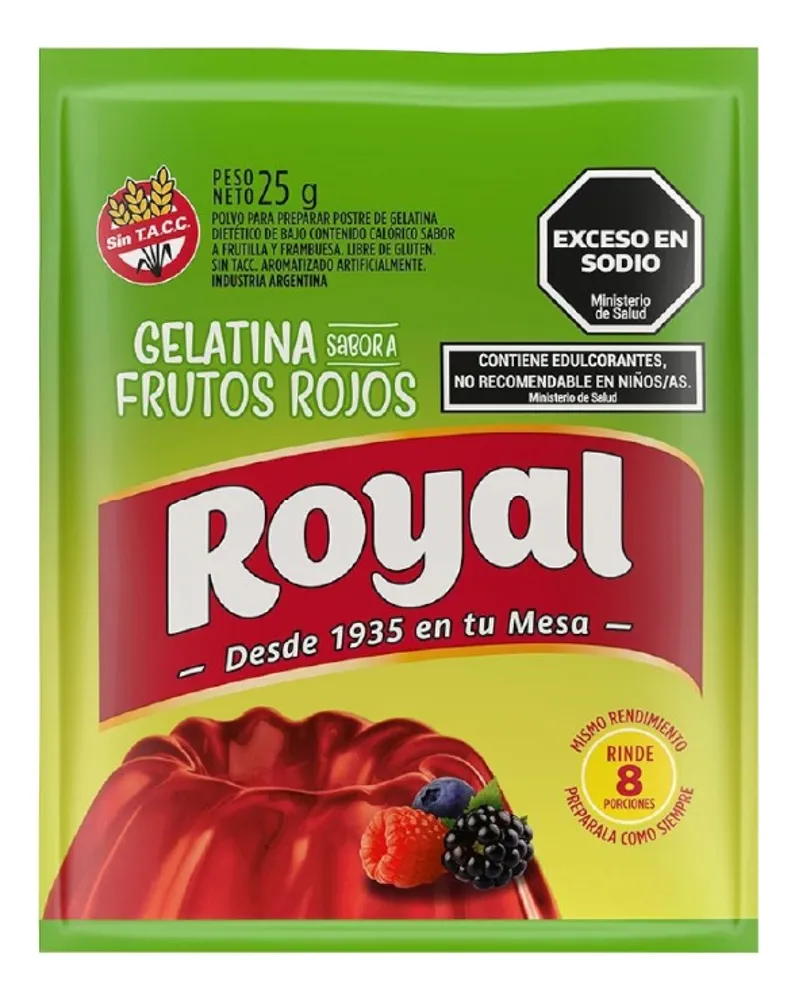 GELATINA ROYAL FRUTOS ROJOS 25 G