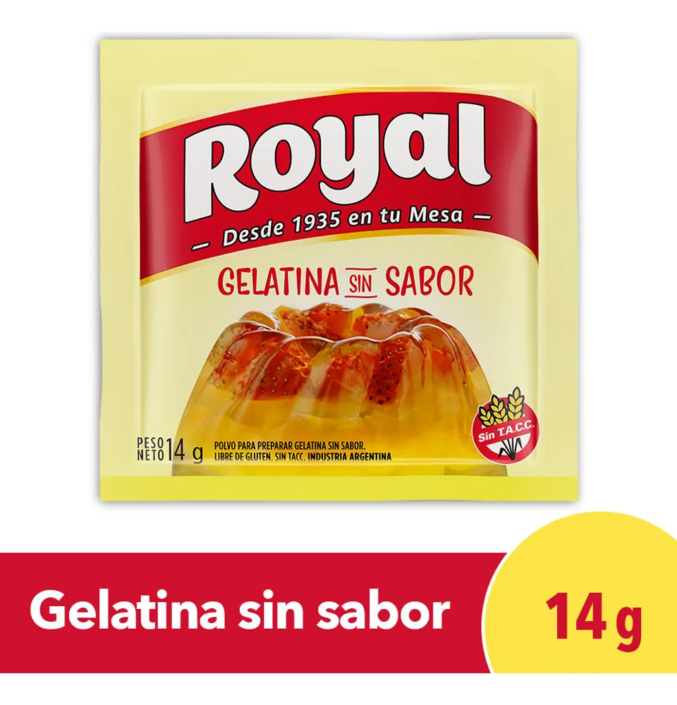 GELATINA ROYAL SIN SABOR  14G