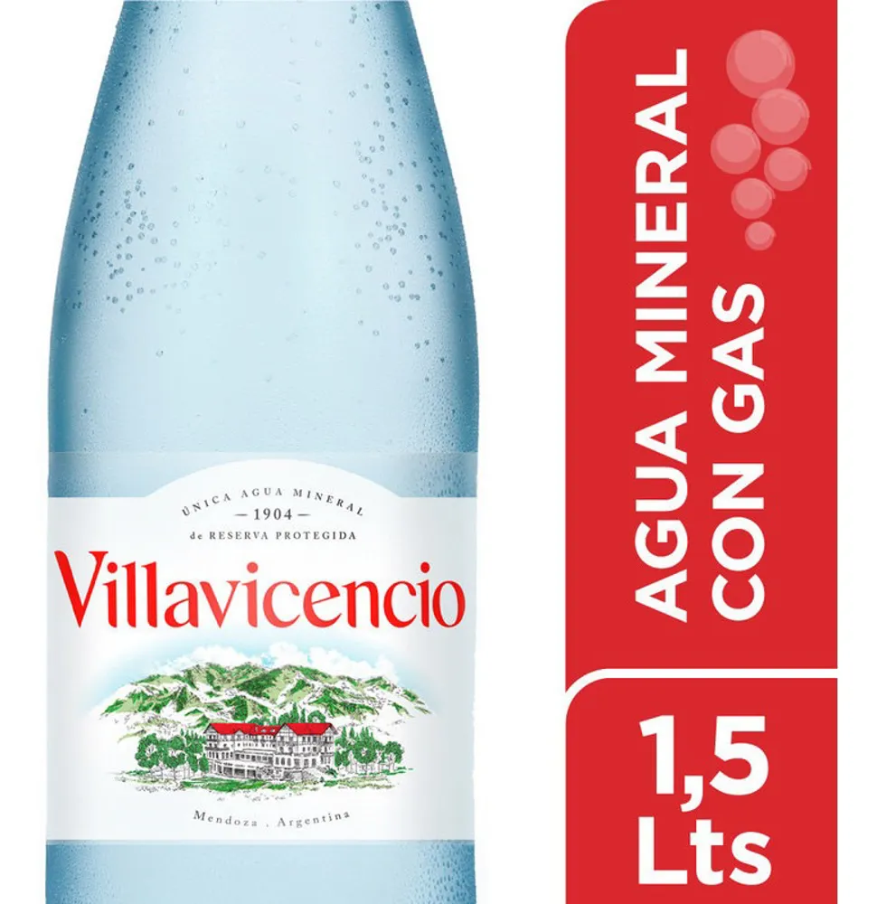 AGUA VILLAVICENCIO CON GAS 1.5 L